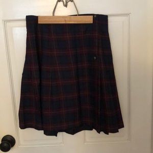 Plaid Pleat Skirt